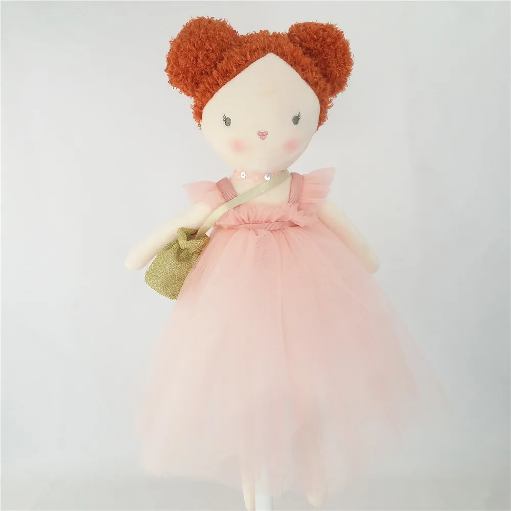 New Lovely Baby Girl Plush Doll Soft Toy Wearing Beauty Dress Plush