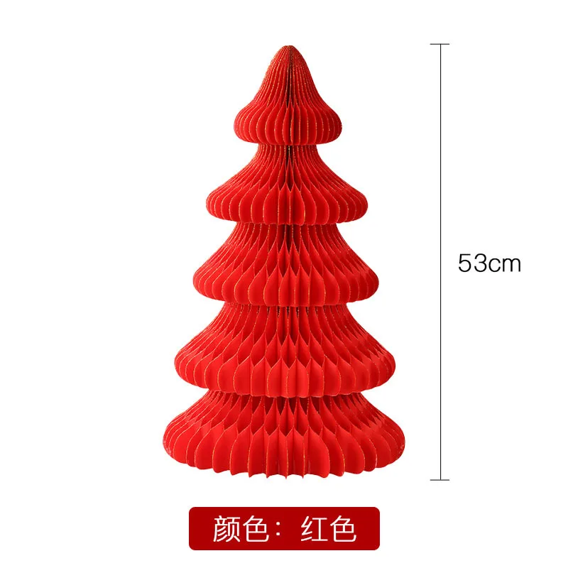 Christmas Decoration Tree Bell Shape Paper Craft Honeycomb Paper  Tree Designs