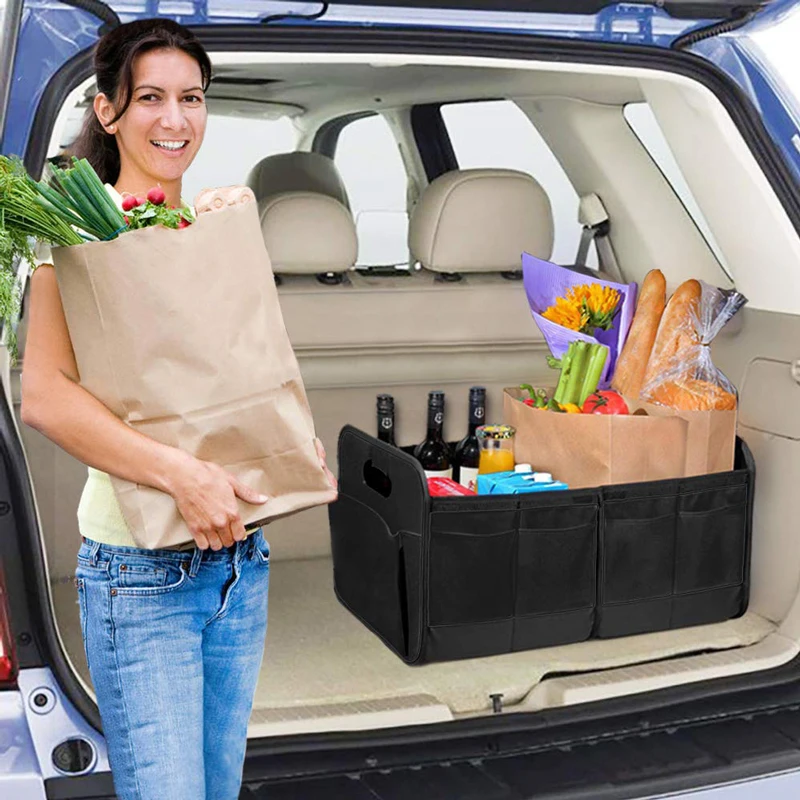 Portable Foldable Waterproof Car Storage Box Heavy Duty Car Trunk Organizer with Your Own Logo for Any Car