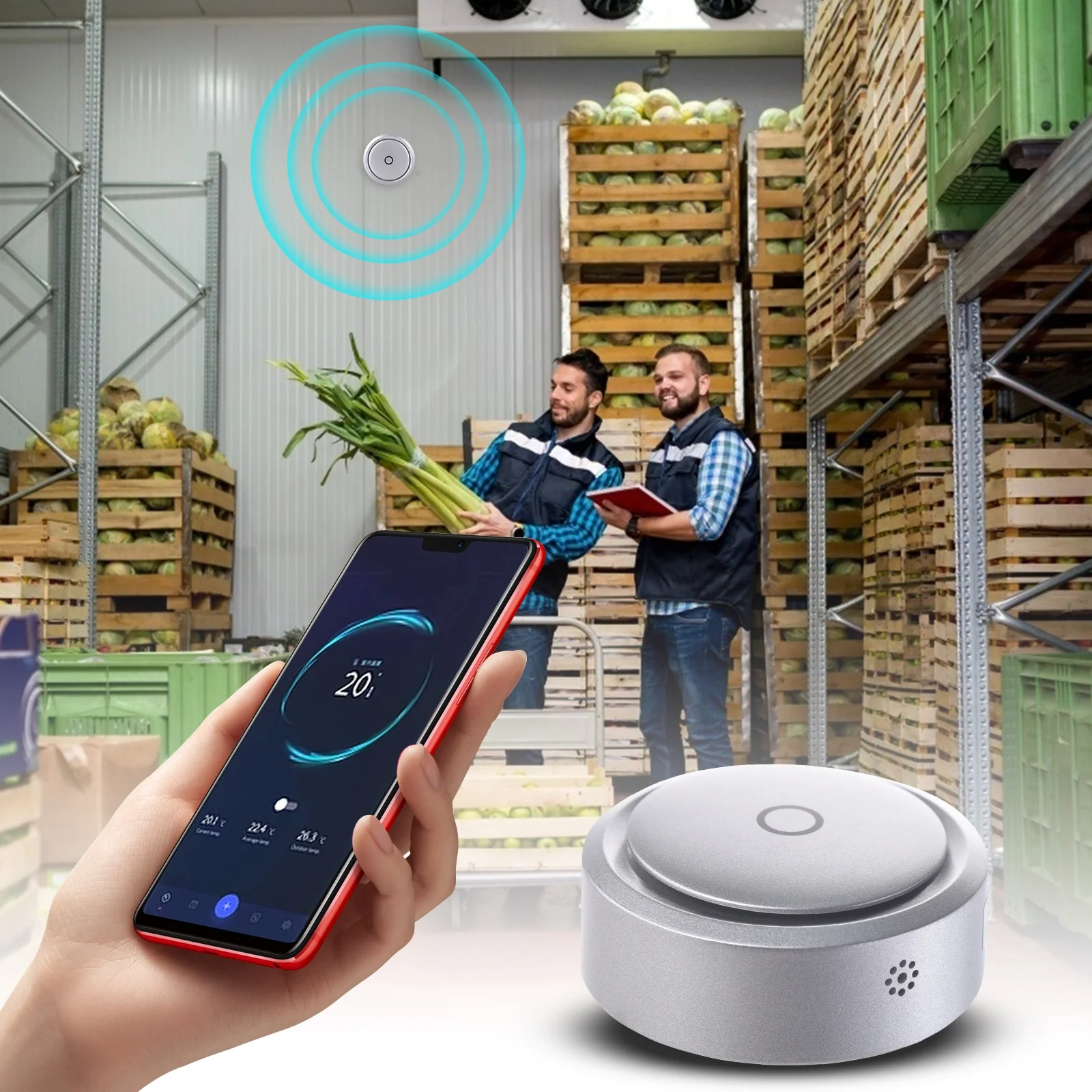 IoT device manufacturer SATECH produces BLE temperature humidity sensor beacons iBeacon Eddystone