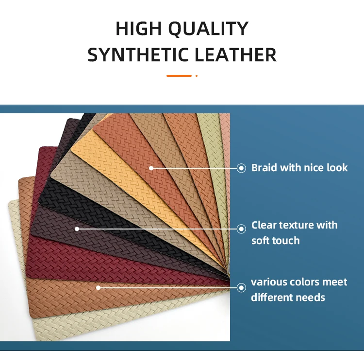 Basket Weave Leather Fabric Designer Pvc Designer Leather Fabric China ...