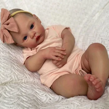 18inch Reborn Baby Doll Girl Soft Body 100% handmade 3D Skin with Visbile Veins Collectible Art Doll Christmas Gifts dolls