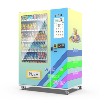 School Hotel Hospital 24 Hours Automatic Refrigerated System Cake Vending Machine For Foods And Drinks