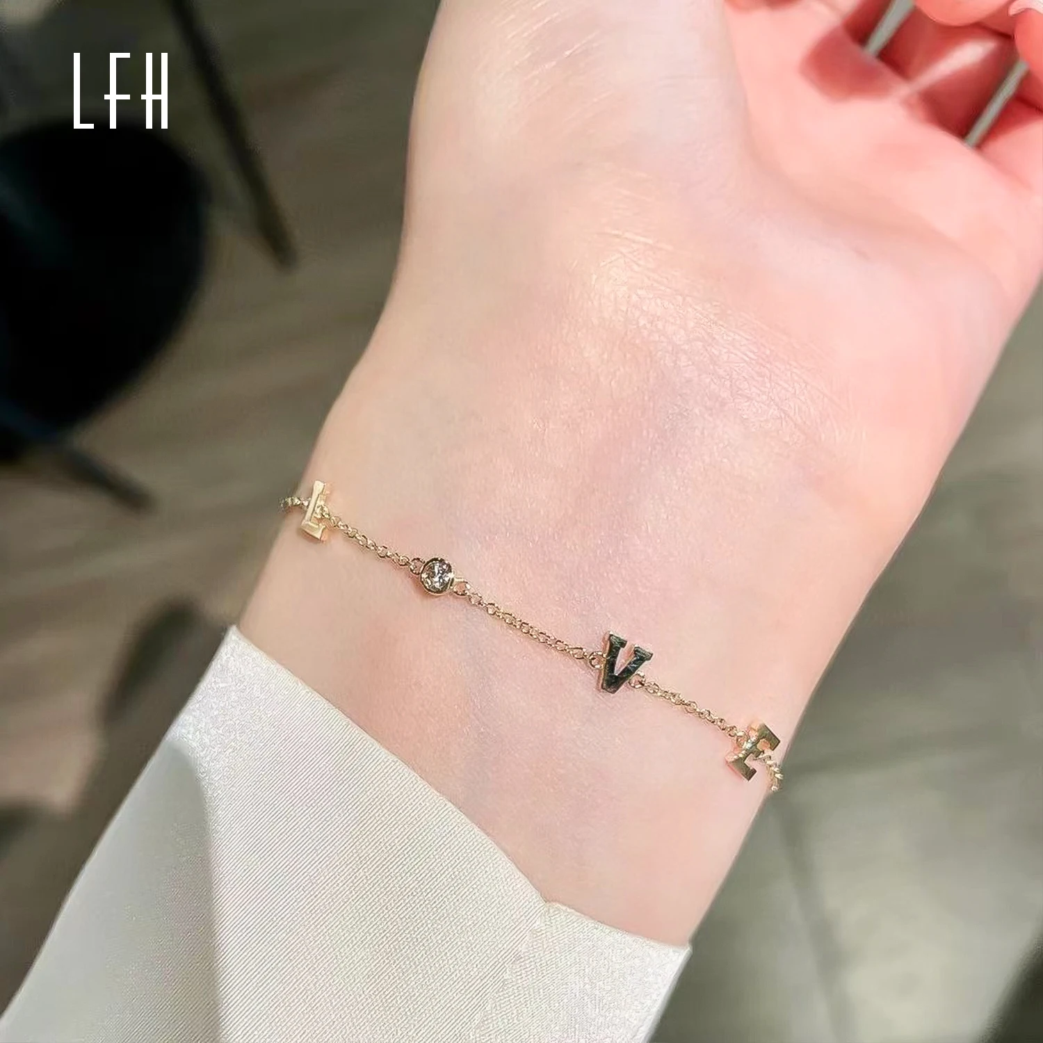 Custom Jewelry Simple 18k Solid Gold Jewelry Dainty Bracelet 18k Real