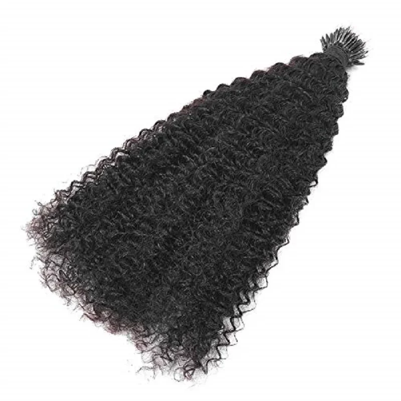 Deep Curly Nano Ring Human Hair Extension Pre Bonded Microlink Nano Beads Ring Hair Small Curly 100g 100strands_voghion.com