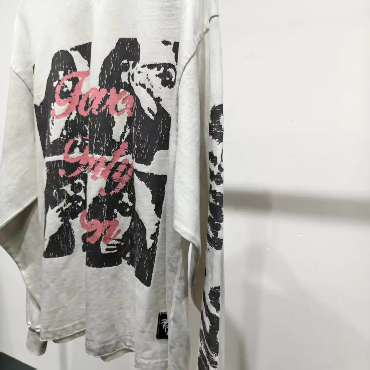 Custom DTG Printing Jumbo Graphic Tshirt Heavyweight Oversized Boxy Fit Tee Sun Faded Acid Washed T Shirt for Men gallery 4