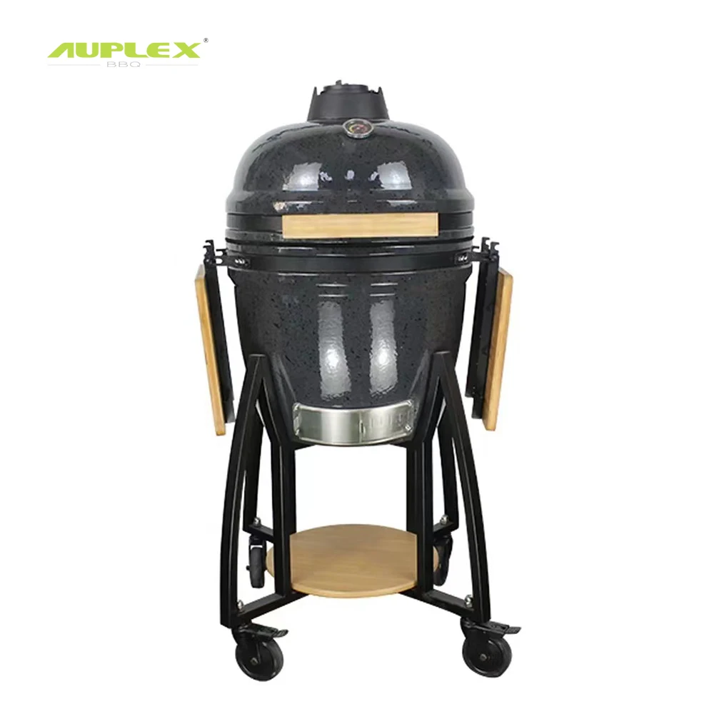 Auplex Hot Sell Egg Outdoor Kitchen Kamado 21 Inch Ceramic Bbq Grills