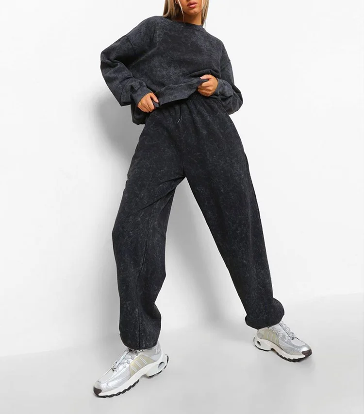 批发汗衫女式2件慢跑运动服男女皆宜套装自有标志 - buy sweatsuits