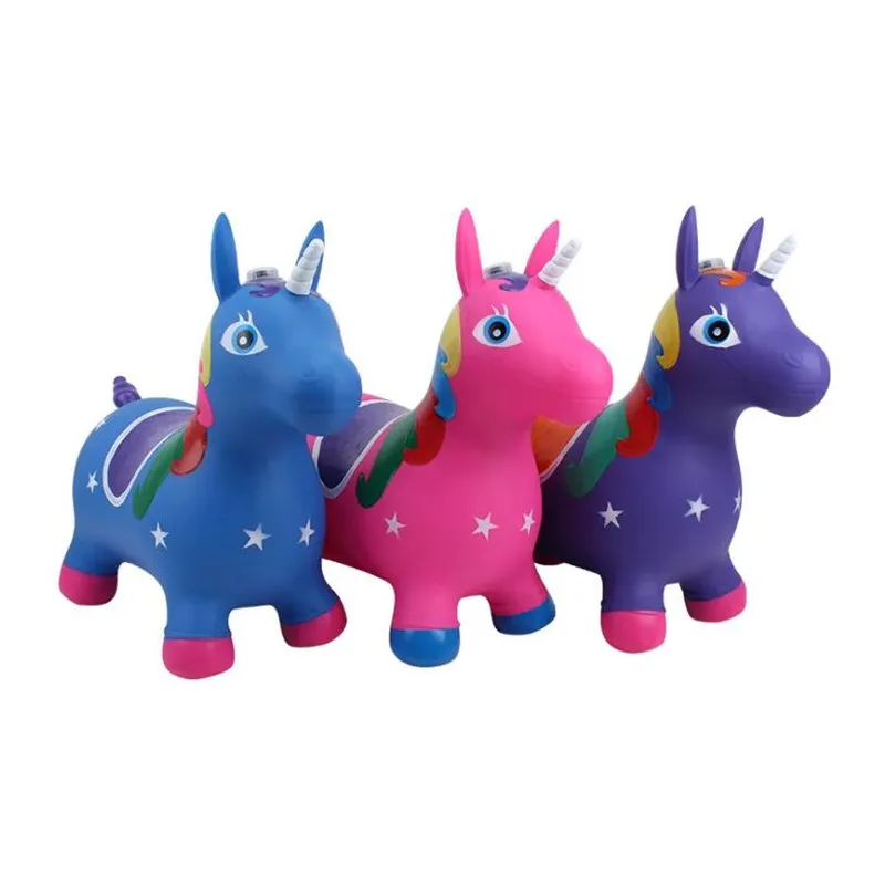 Inflated Toy Bouncy Kids Horse Riding Inflatable Jumping Horse unicorn