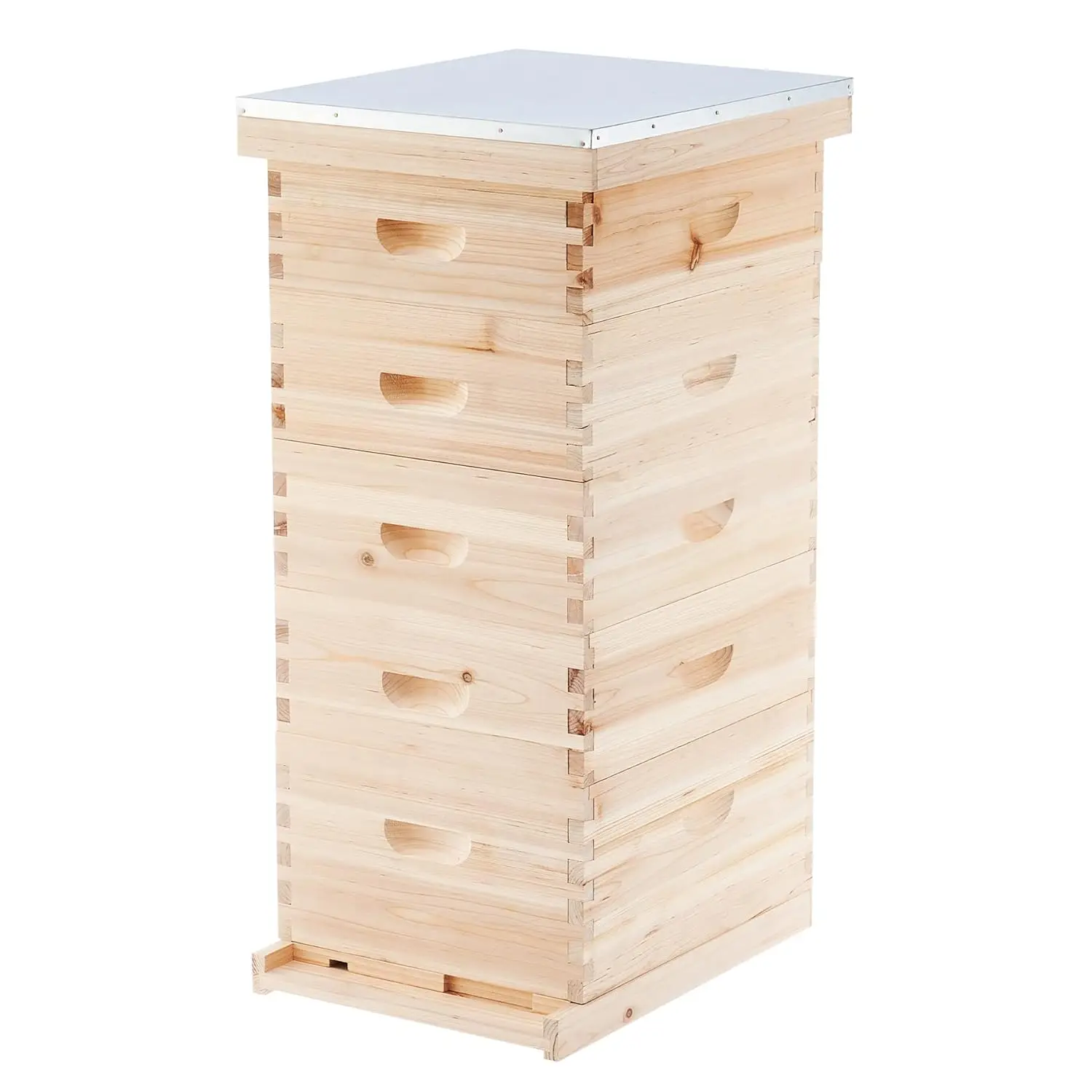 Wholesale 5 Layer Wooden Bee Hive Polished Langstroth Beehive for 4 Super & 1 Deep Box