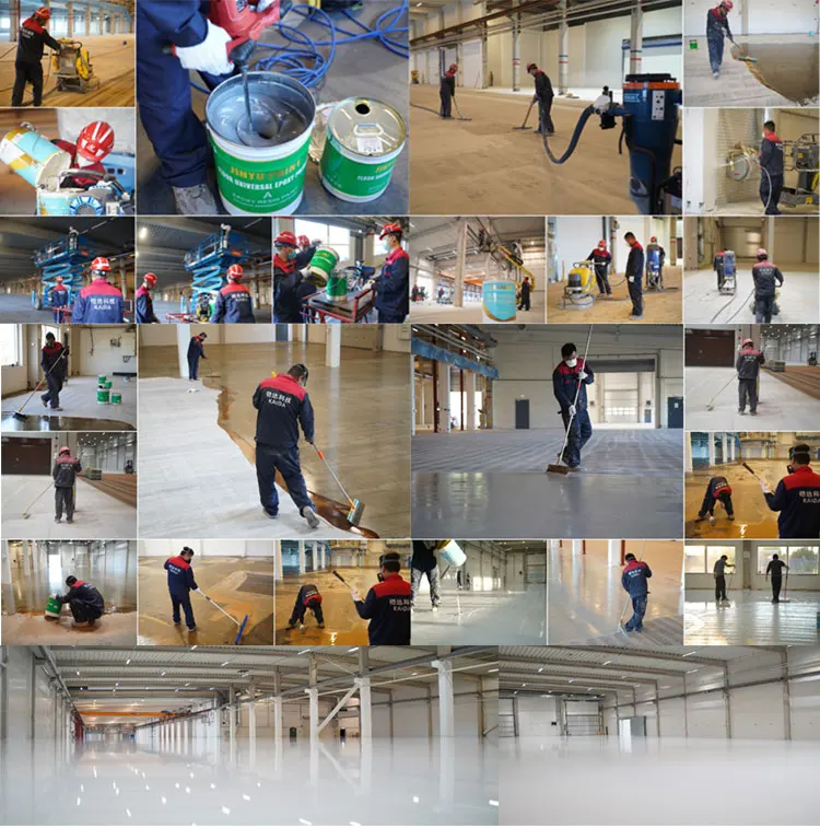 Kaida 100% Solid Clear Self-level Epoxy Garage Concrete Floor Coating Price Epoxy Resin Floor Paint