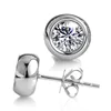 1ct*2 D VS1 Oro Blanco de 14K