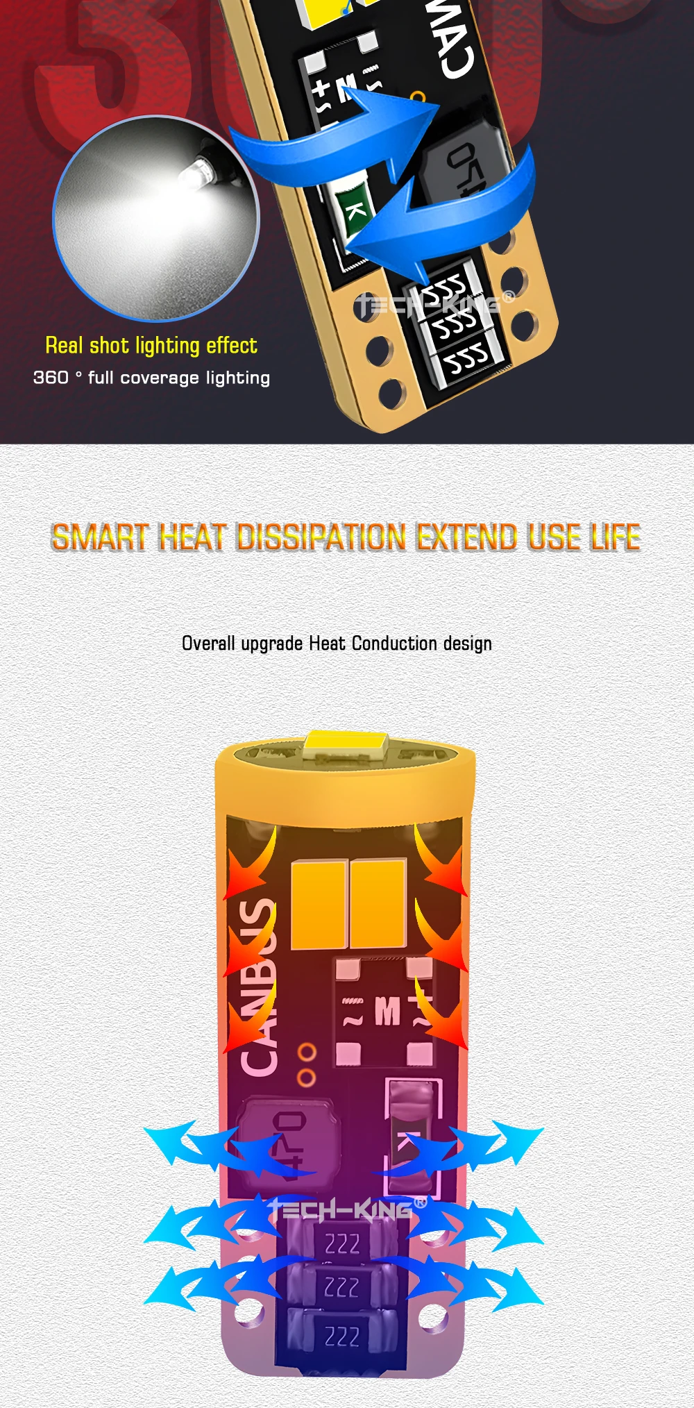 Canbus Automotive T10 LED 194 168 W5W Error-Free Light Bulbs for Hilux Mini Explorer Car License Plate Dome Map 2.5W Power Bulb