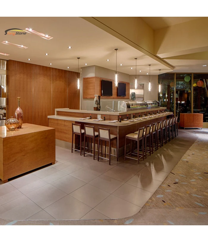Backlit Modern Look Acrylic Solid Surface Led bar Counter