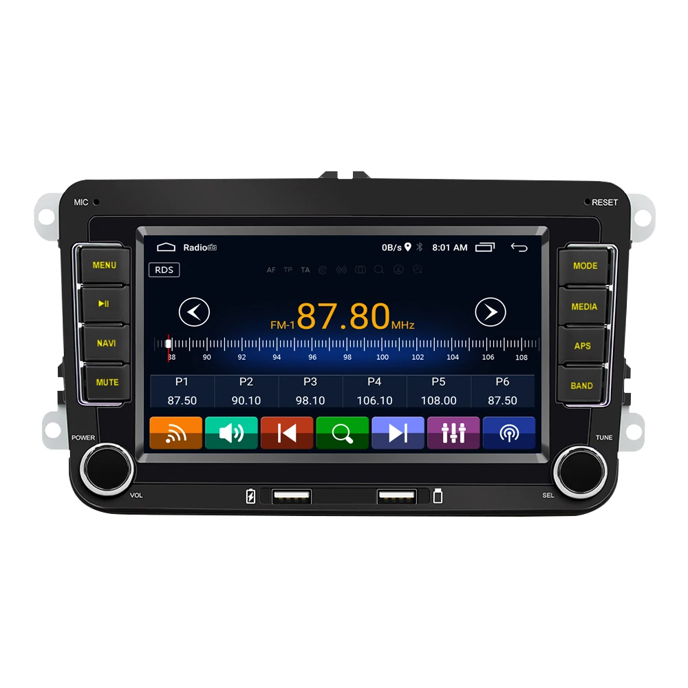 7 Inch GPS Car Video Android 13 for VW Golf Polo Beetle Amarok Touran Polo passat Car DVD Player with Wireless Carplay