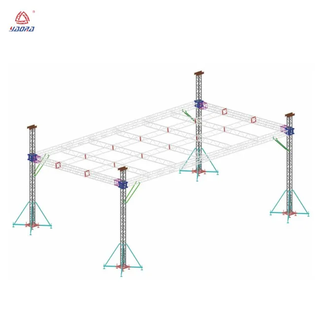 Aluminum Alloy Stage Truss System Design Lighting Flat Trusses Music Festival Stand Outdoor Indoor Bolt Spigot Truss