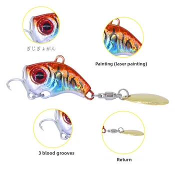 Metal Small Whirlwind Vib Sequins Luya Artificial Hard Bait Rotating Super Long-distance Sea Fishing Freshwater Sea Bass – Metal Jig – view 2