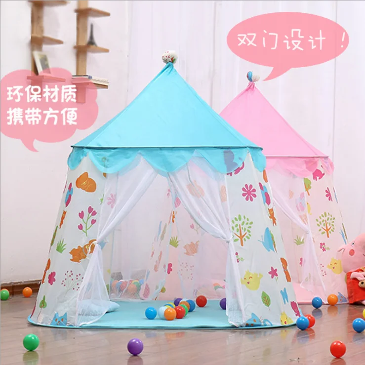 Детский уличный игровой домик принцесса розовый замок игрушка для помещений детская игровая палатка