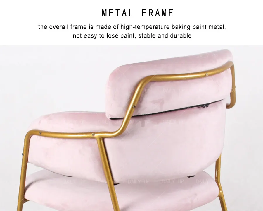 Dining room chair hotel luxury dinner chair Red velvet coffee shop chair