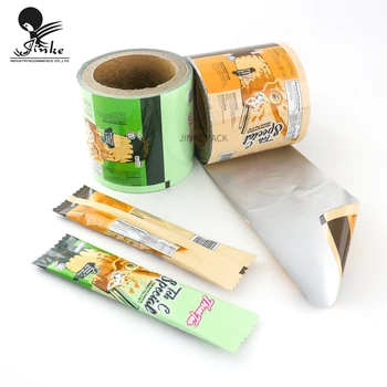 Gravure  Printing  Food Grade Heat Seal Milk Tea Powder Packaging Film Roll for Coffee Tea Milk Tea Beverages Powder Packing