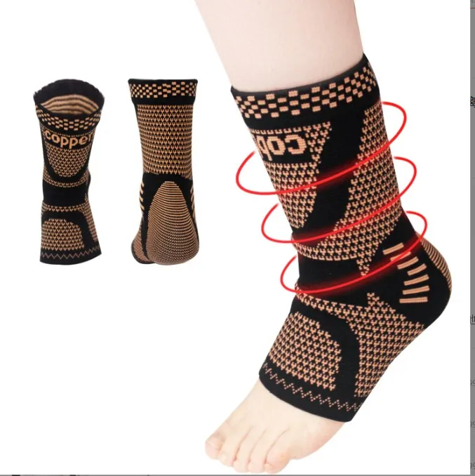 Breathable Compression Copper Stable Support Knitting Ankle Brace