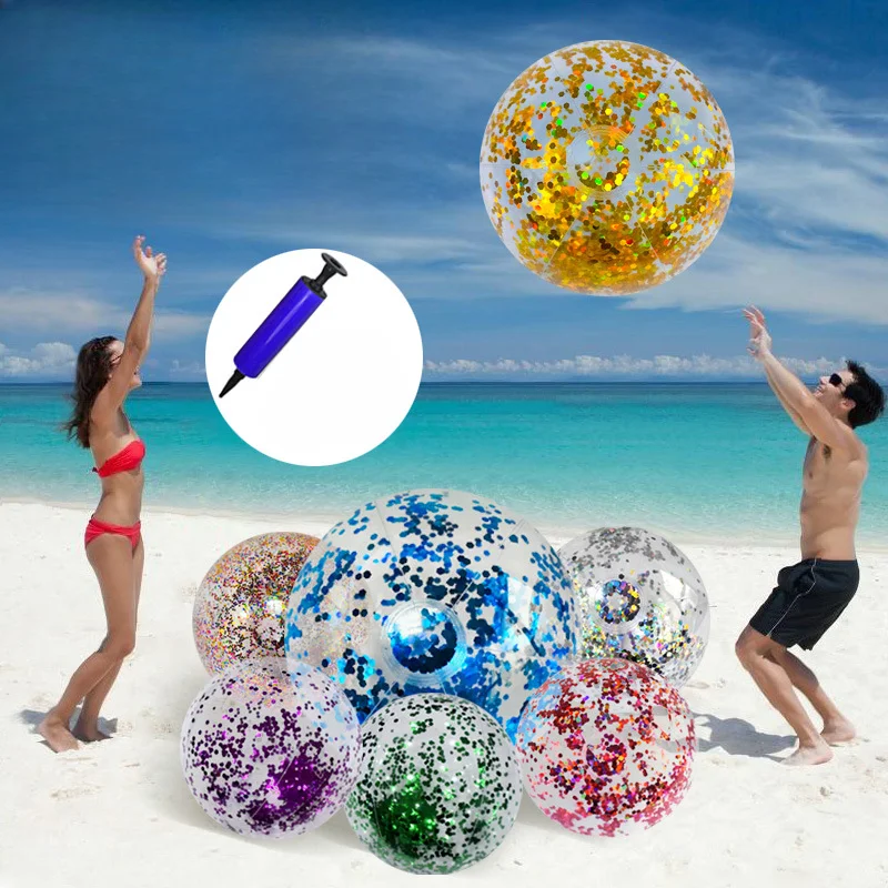 Rainbow Beach Balls, Inflatable Swimming Pool Toys for Summer Water Games & Kids Birthday Party Supplies 3