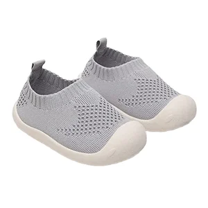 Wholesale Kids Shoes with Durable Rubber Soles Breathable Slip-On Prewalker Toddler Baby Shoes