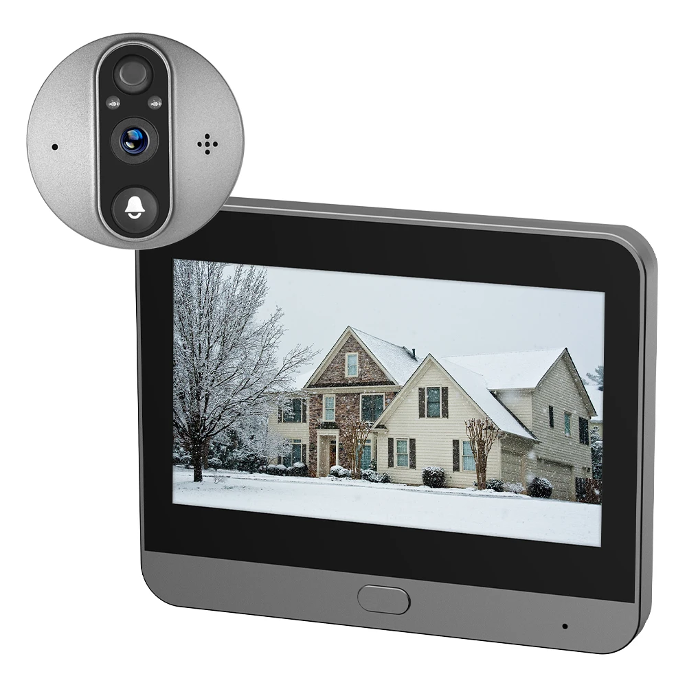 Wireless Outdoor 1080P Door Peephole Camera Digital WIFI Viewer