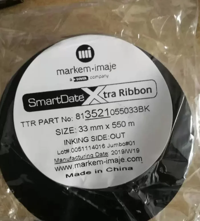 20x Nastri Transfer Markem-Imaje 3110BK Neri - 45 Mm X 450 M Per Smartdate 1