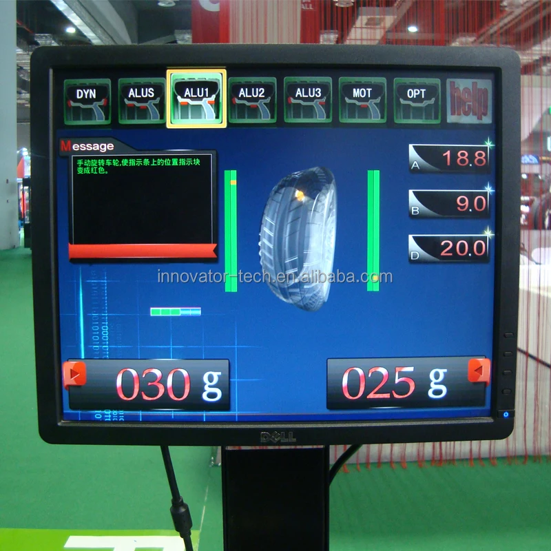 Lcd Graphic Tire Laser Wheel Balancer 3d Tyre Weight Equipment Wheel