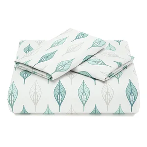 Newest High Quality Linen Flower Design Polyester 3d Printed Bedding Duvet Cover Set