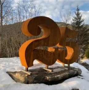 Outdoor Rustic Arch New Style Customized  Metal Corten Steel Sculpture Garden Decor Landscape
