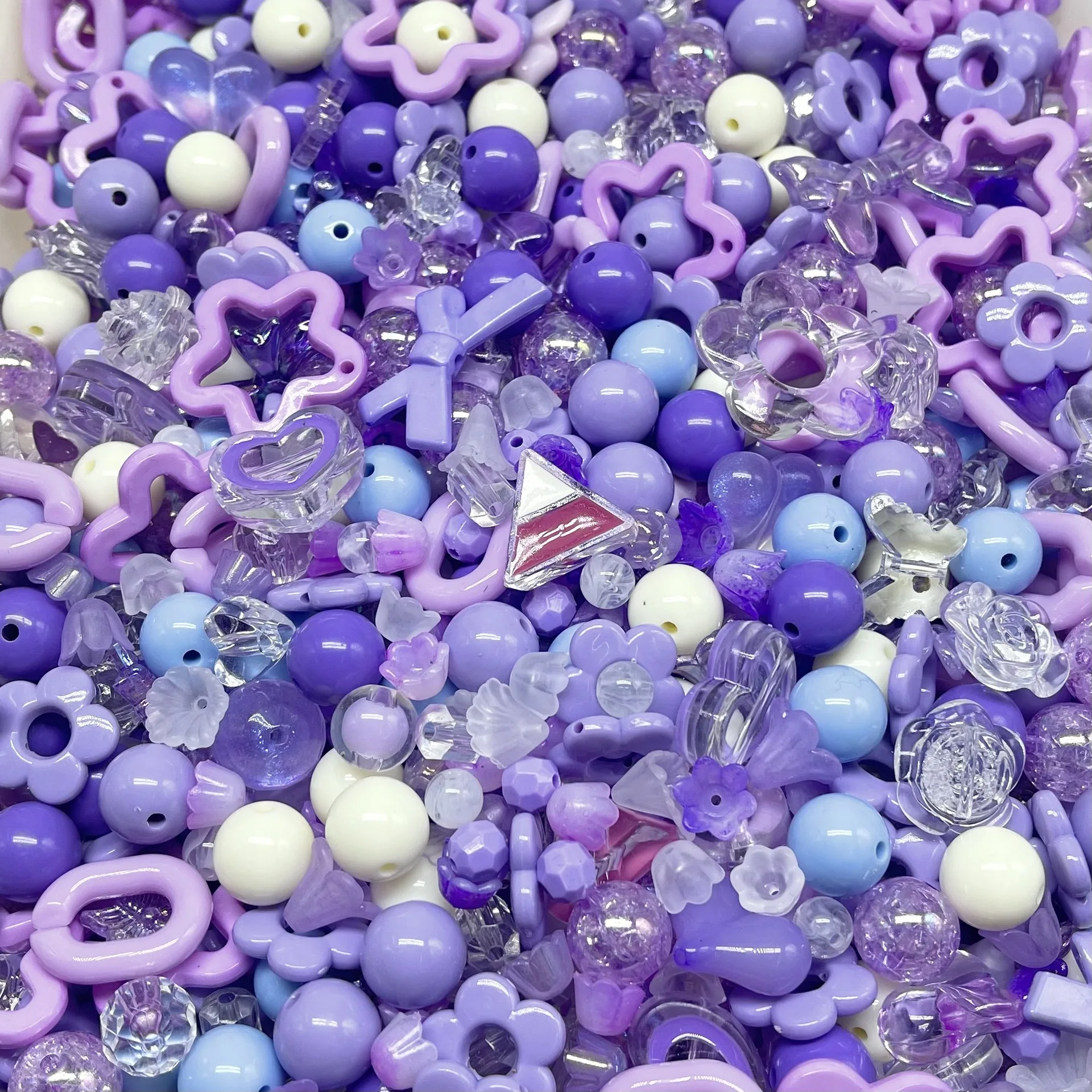 aesthetic acrylic assorted beads pastel beads