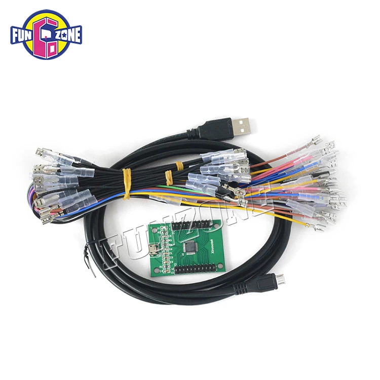 Arcade Xin Mo Zero Delay USB encoder  Driver Kit MAME PC Keyboard Encoder with button Joystick Cables
