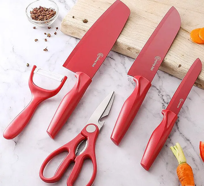 Premium Kitchen Knife Set Block Home Kitchen Cutlery Set With Knife