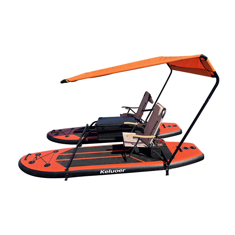 電動カタマランパドルボード インフレータブル式 ダブルSUP 湖・海用
