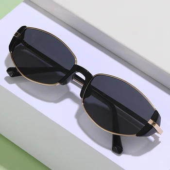 Y2K Oval Metal Fashion China Wholesaler Vintage Retro Sunglasses