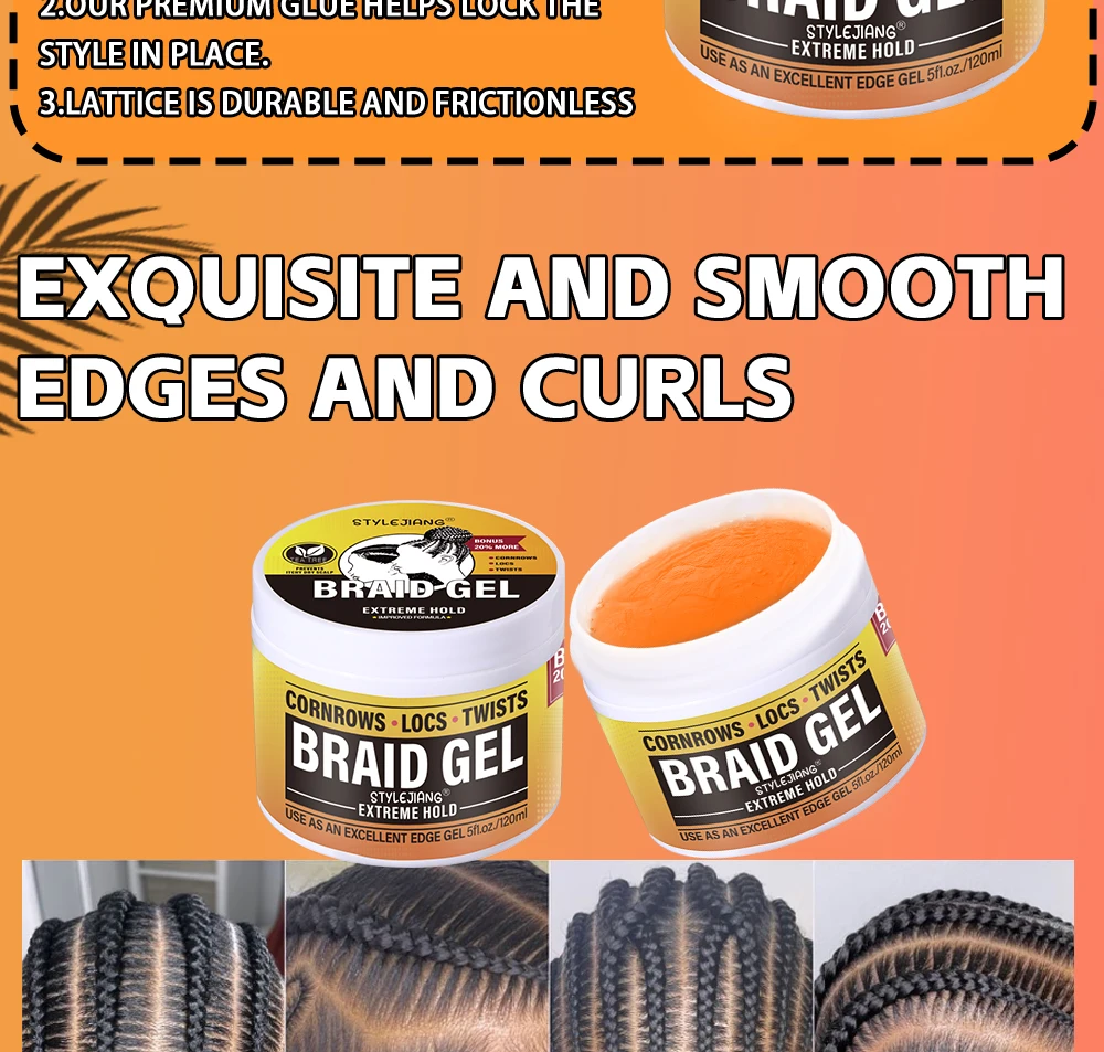 Loc Edge Control 120ml Braiding Gel Extra Hold Firming Nourishing Loc Edge Control Gel ...