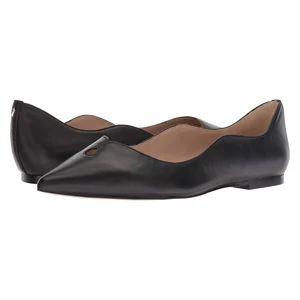 Wholesale Stylish Flat Shoes Comfortable Rubber Sole Leather Shoes for Ladies