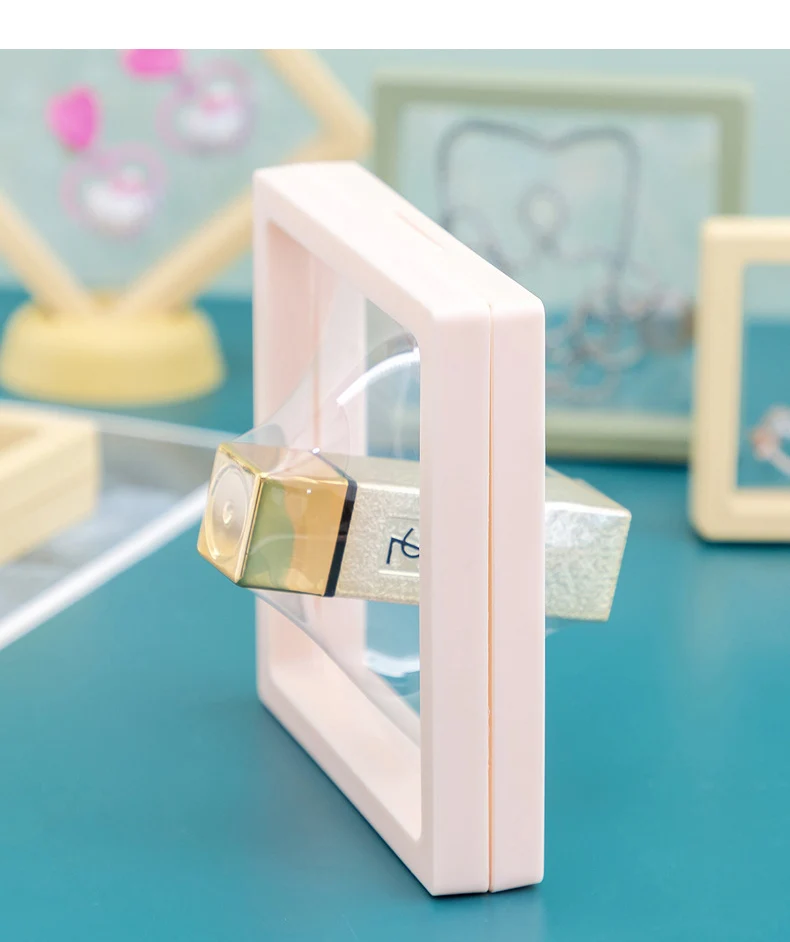 Colorful Pe Film Jewelry Storage Box Black White 3d Floating Membrane