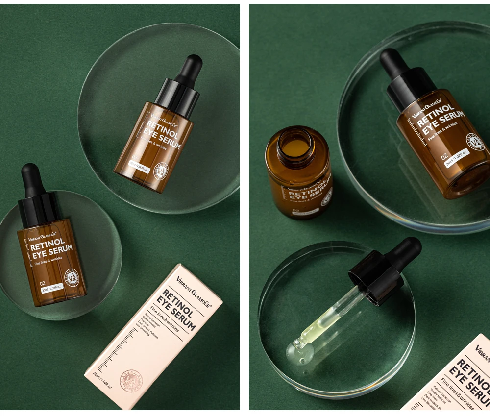 VIBRANT GLAMOUR Retinol Augenserum Feuchtigkeitsspendend Reduziert Feine Linien 30ML 10 STÜCK – Detail 16