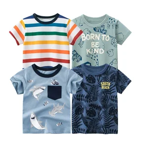 Cotton Kids Striped T Shirt Custom Boys T-Shirts Short Sleeve Children Tops T Shirt Clothing