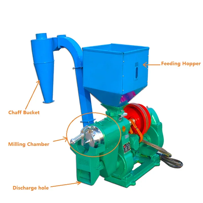 Small Rice Huller Machine with Polishing Function Rice Polishing Machine