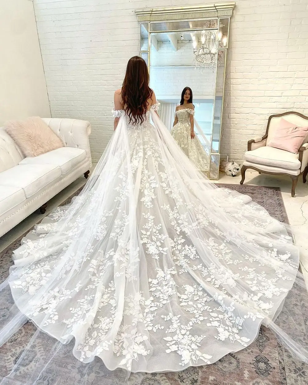 59210 lusso francese estate abito da sposa per la coda della