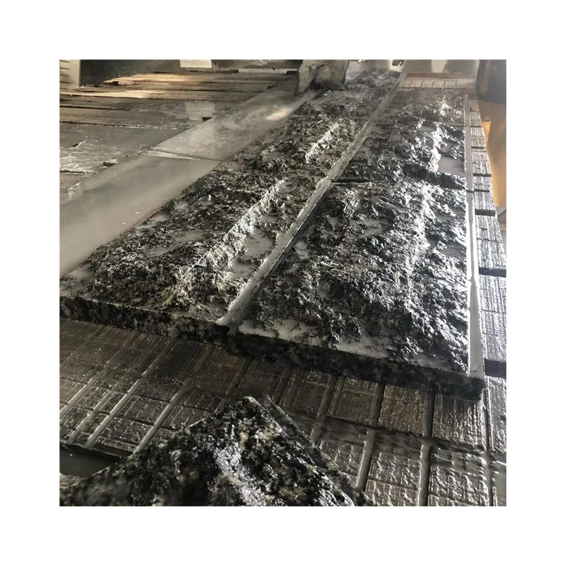 Zamonaviy dizaynli tabiiy shaffof yuzali zaytun yashil granit devor qoplamasi plitalari, polirovka qilingan, tashqi, tashqi binolar loyihasi uchun katta plitalar