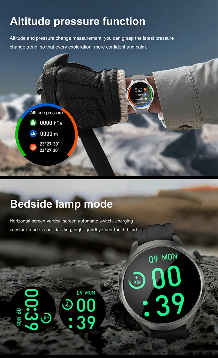 High Rated DK69 Smartwatch 128M Memory Altitude Pressure Outdoor Sports Montre Connecte Smart Watch Homme