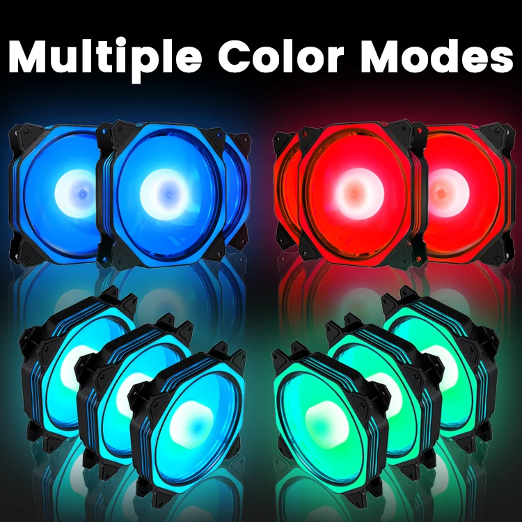 PC Fan Rainbow Ceiling 1200Rpm 120mm Cooling Rig Wentylator Chlodzacy Rgb Fan for Gaming Computer Cooling Rozpraszanie Ciepla