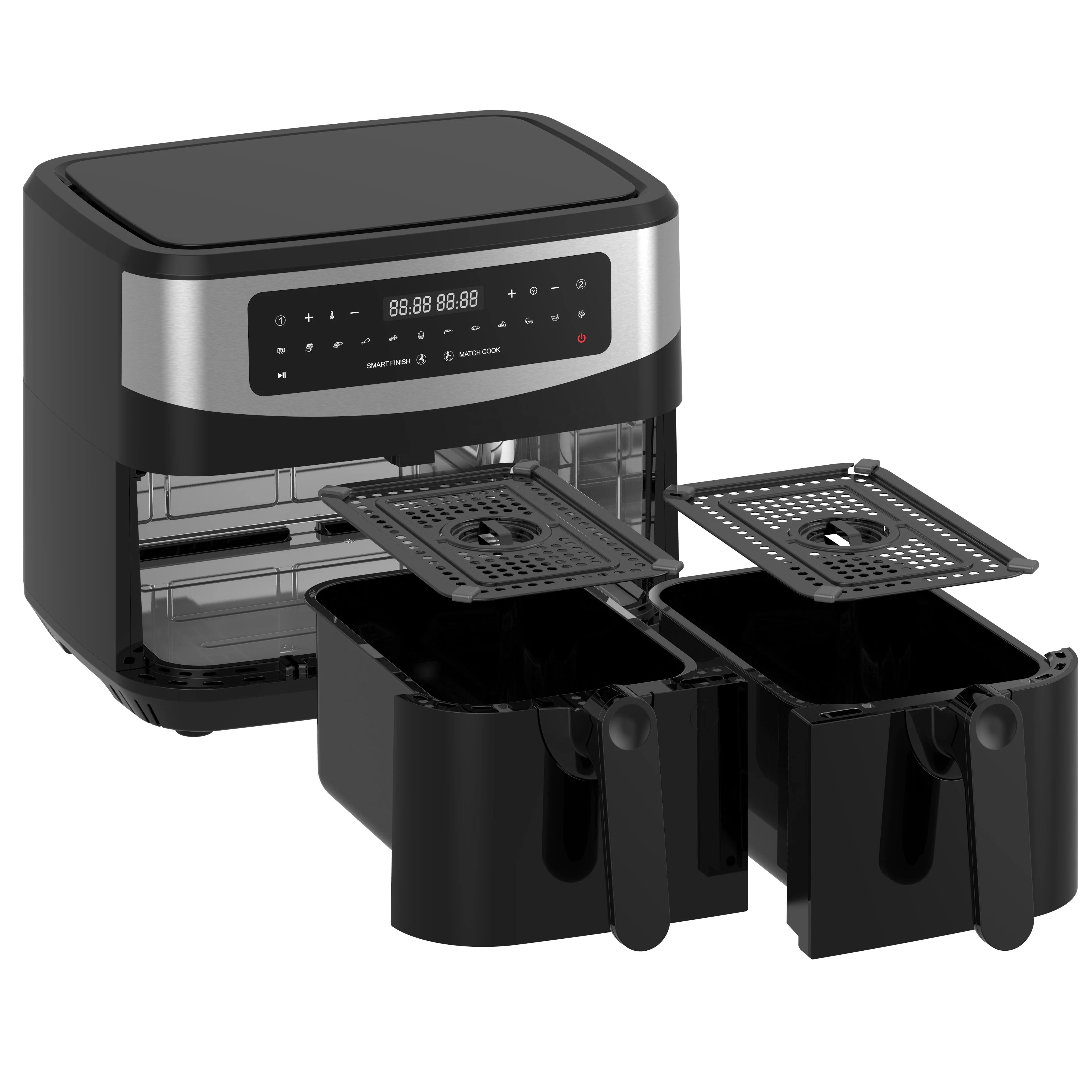 9l Dual Basket Air Fryer With 12 Presets Two Zone Technology Double Air Fryer Buy As