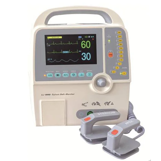 updated Portable Manual cardiac Defibrillator medical equipment (Biphasic Technology)defibrilator unit