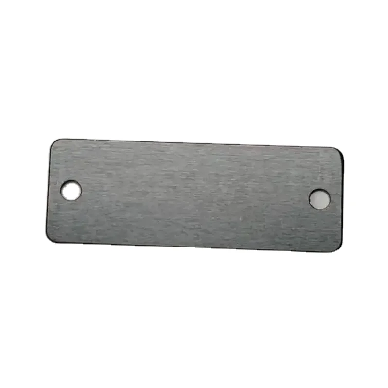 Custom Rectangle Brushed Plain Aluminum Name Plate Anodized Metal ...